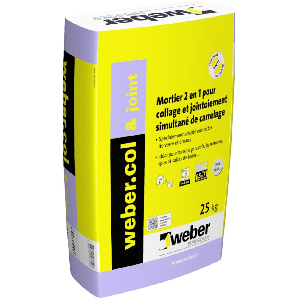 webercol & joint mortier 2 en 1 pour collage et jointoiement