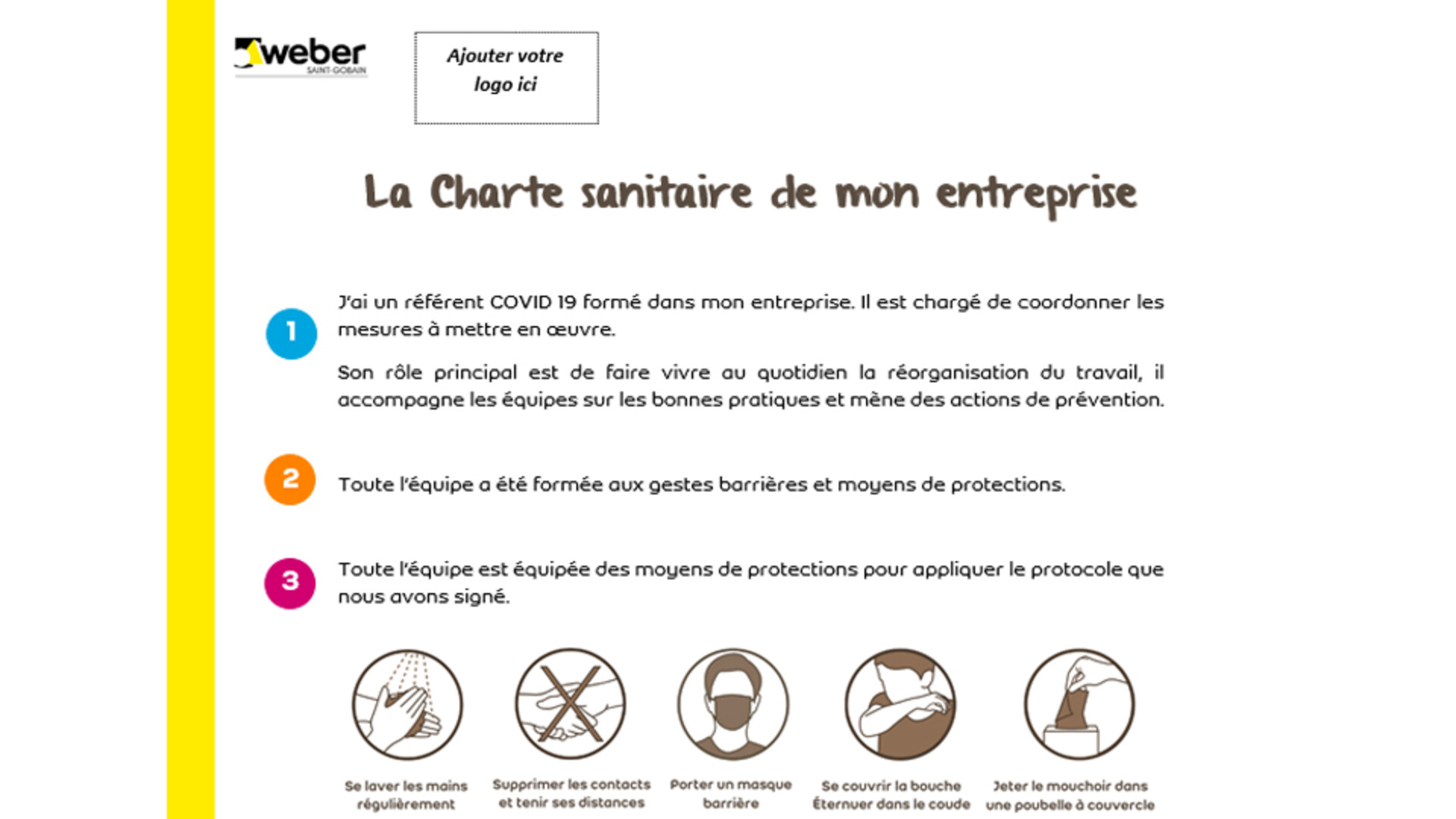 La charte sanitaire de mon entreprise