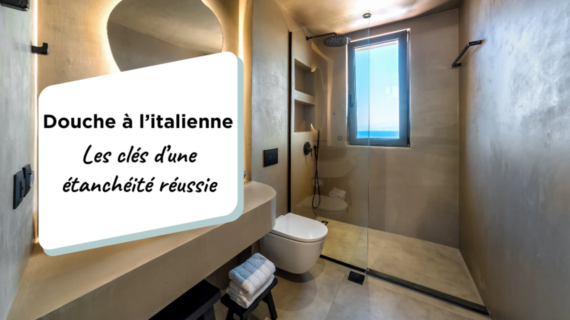 Bannière étanchéité douche italienne