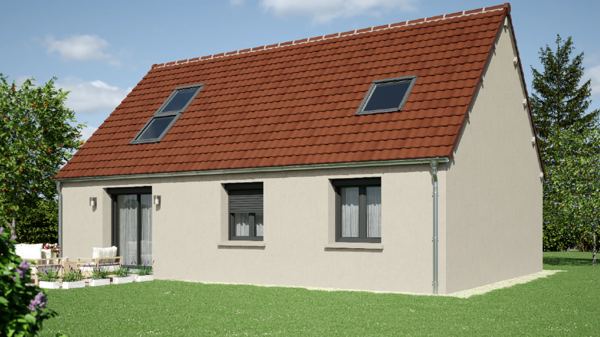 Maison après rénovation - Blanc Craie 