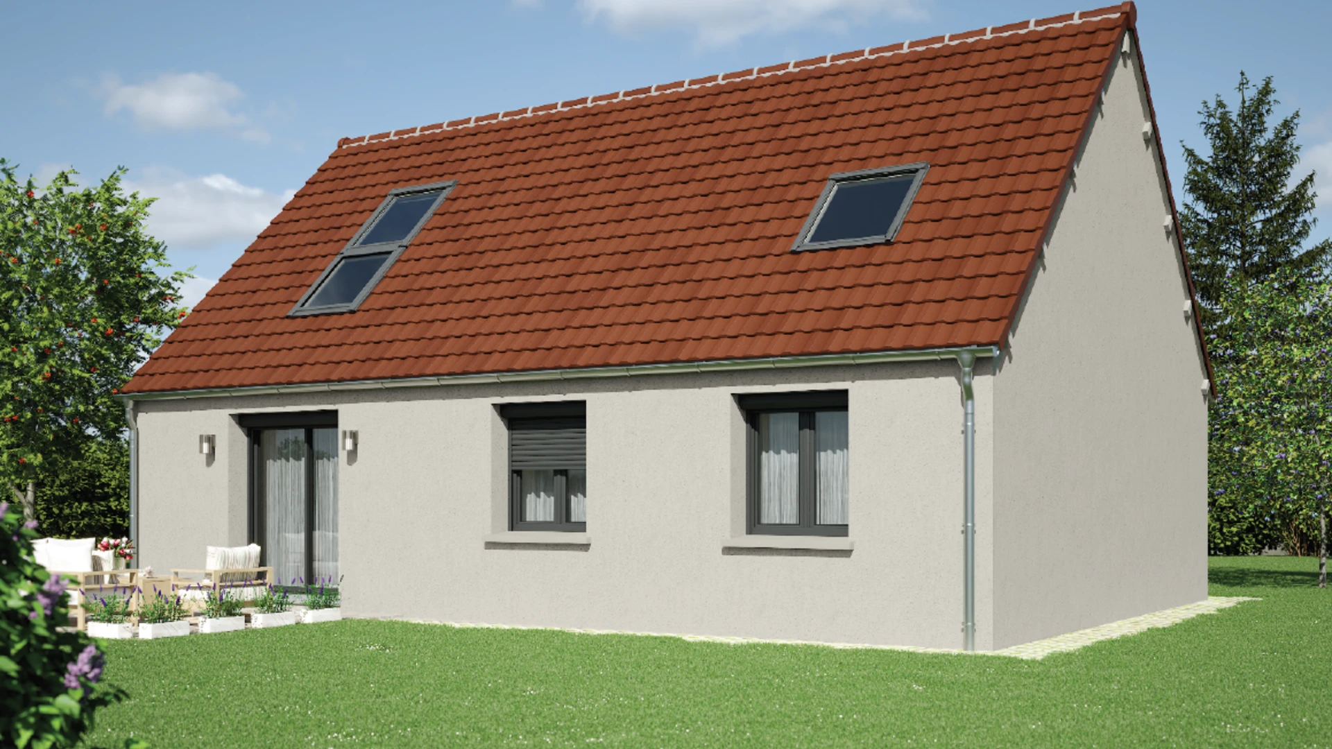 Maison après rénovation - Gris perle