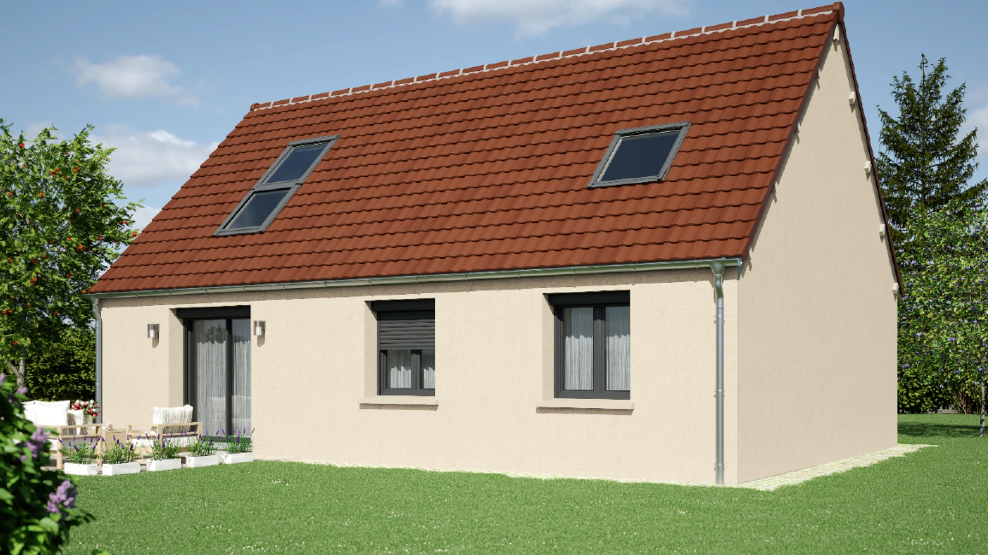 Maison après rénovation - Pierre claire