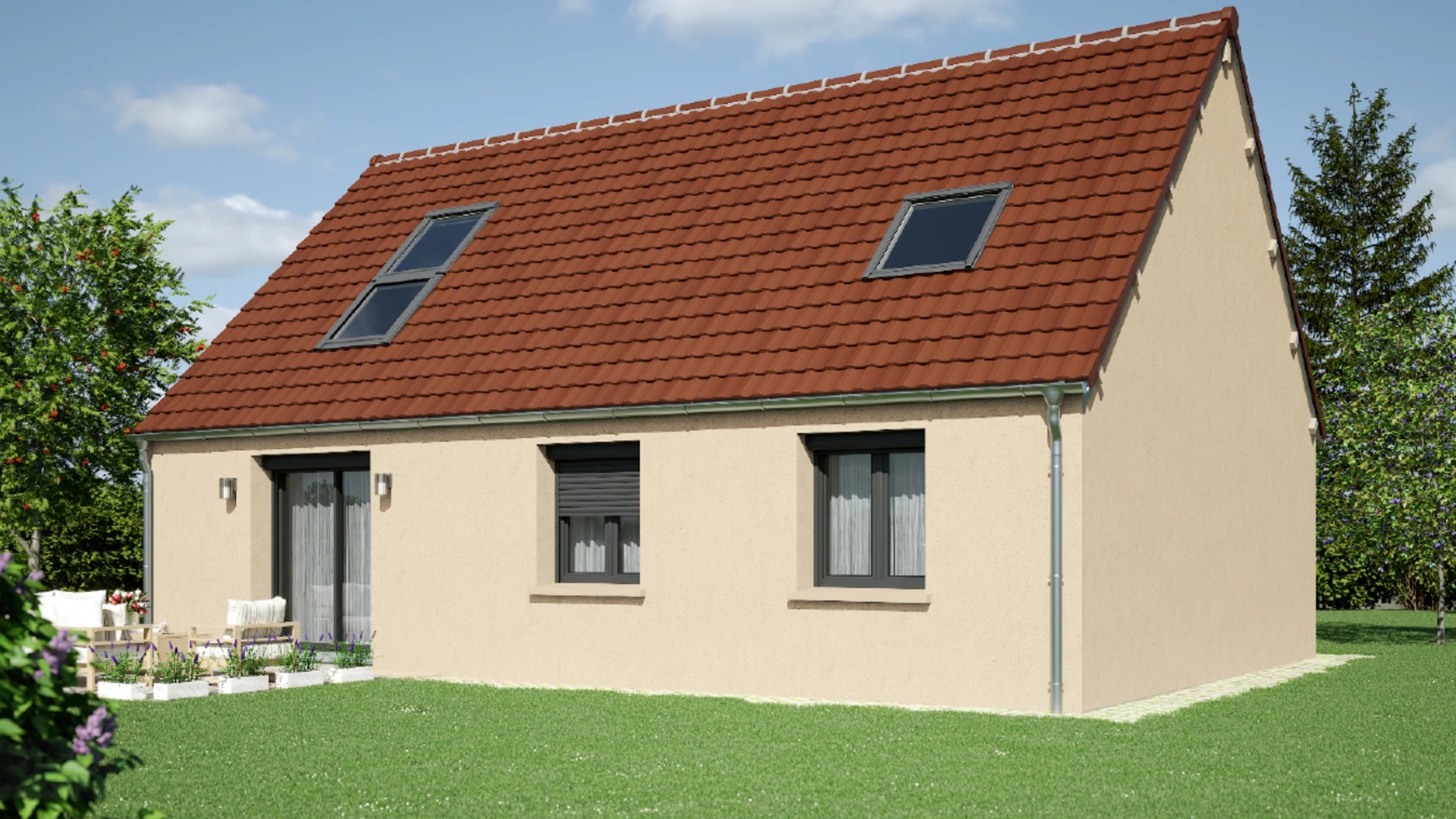 Maison après rénovation - Ton pierre