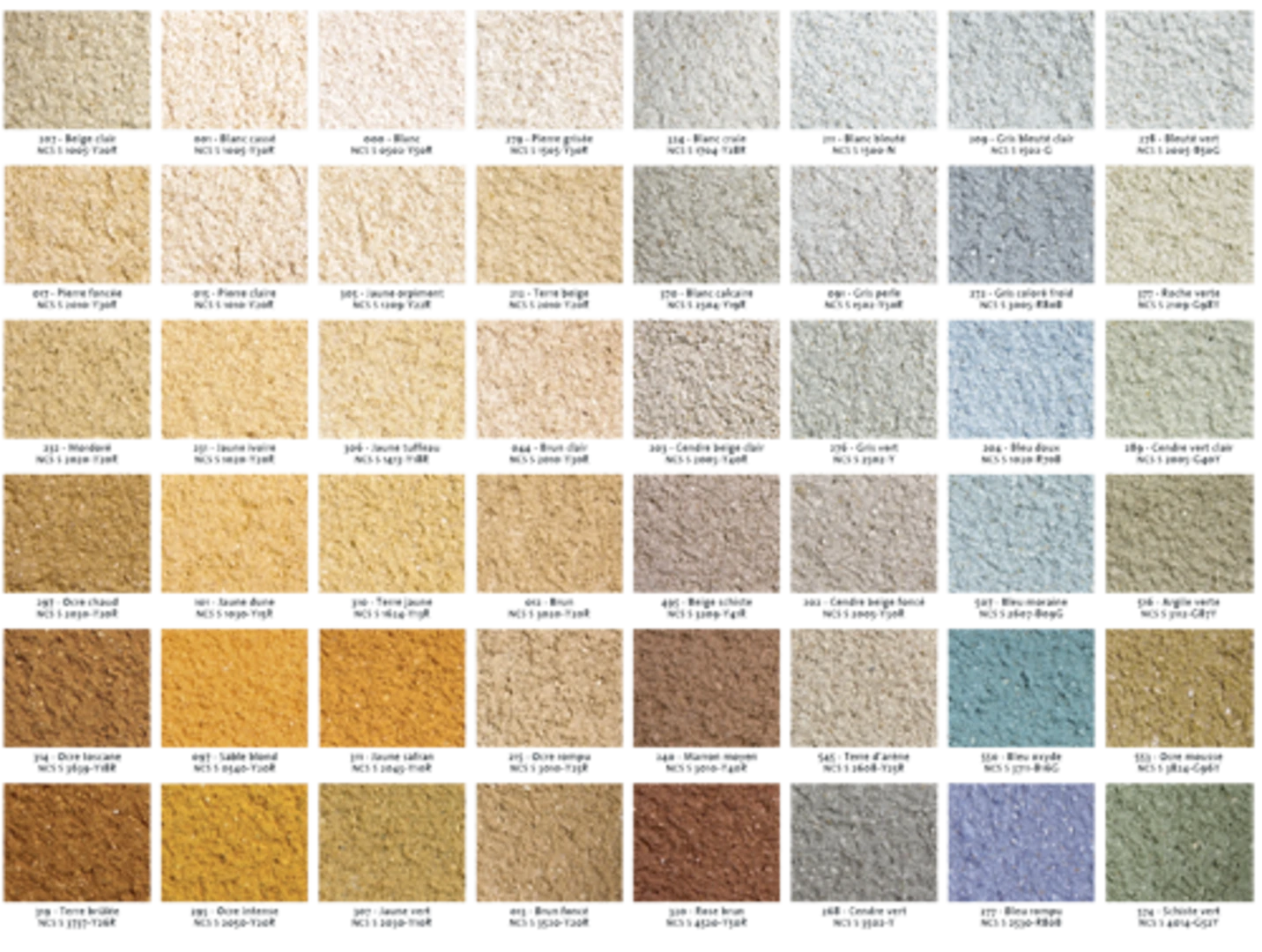 Nuancier enduits pour façades : couleurs régionales