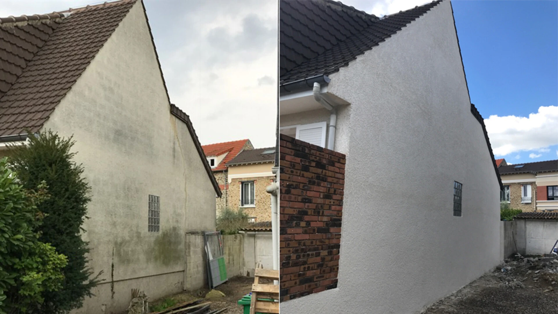 AVANT APRES rénovation de façade Rancy