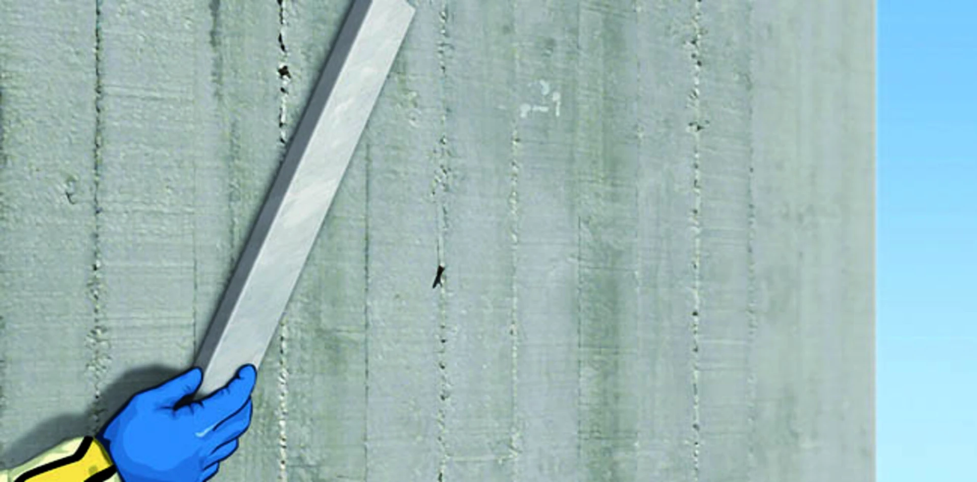 Vérification de la planéité support béton