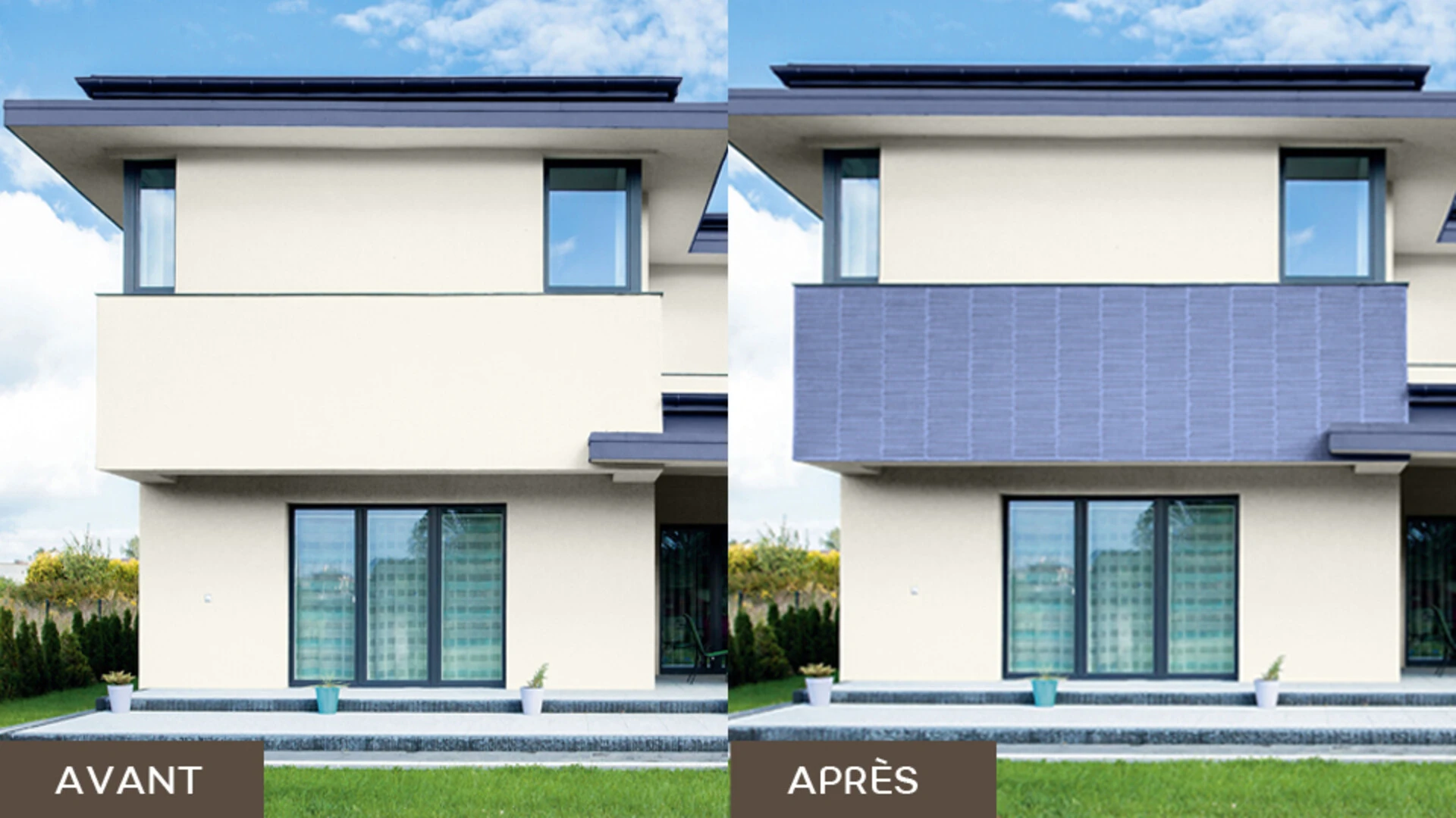 Décoration de façade avec weber terranova print : effet empilement