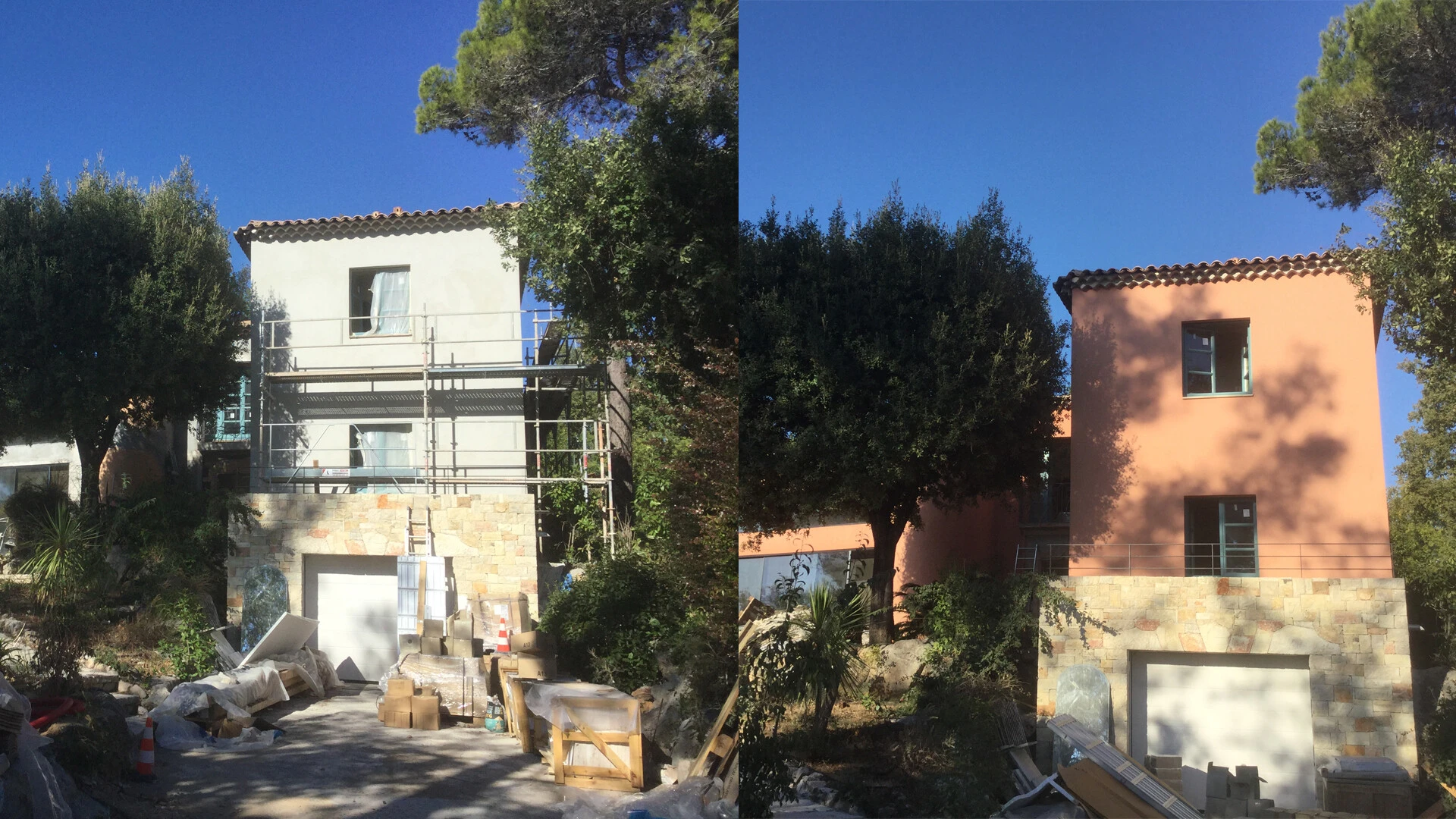 Rénovation de façade à la chaux pour une maison à Valbonne (06)
