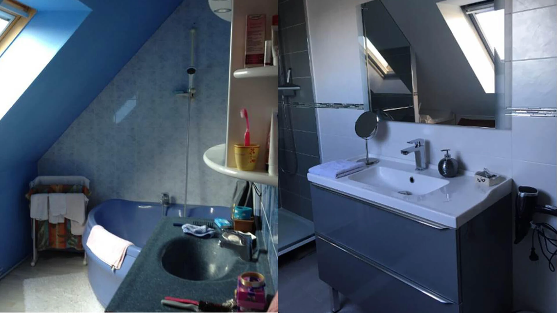 témoignage avant/après, salle de bain, pose de carrelage
