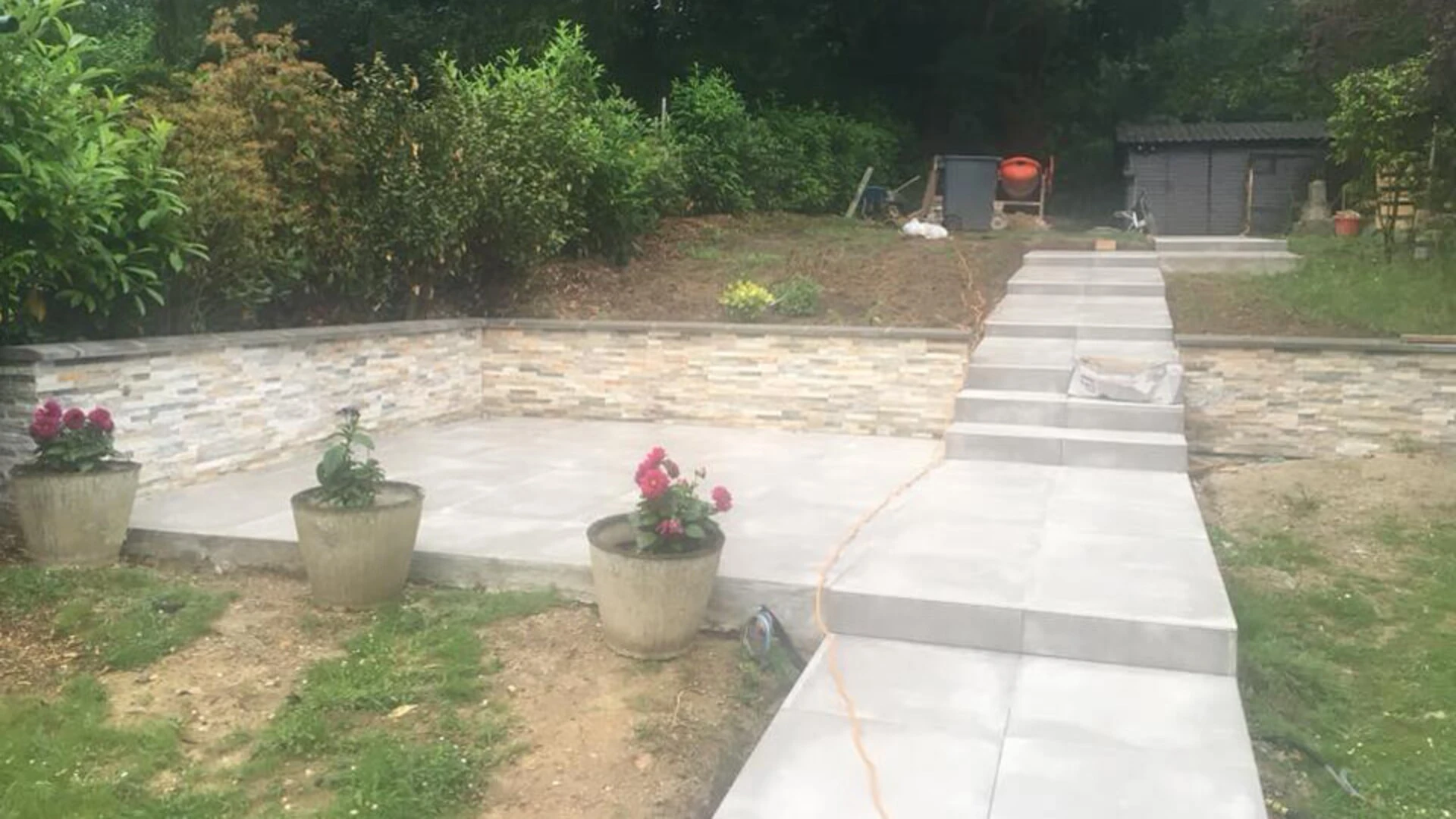 témoignage avant/après, Seine-et-Marne, terrasse, carrelage