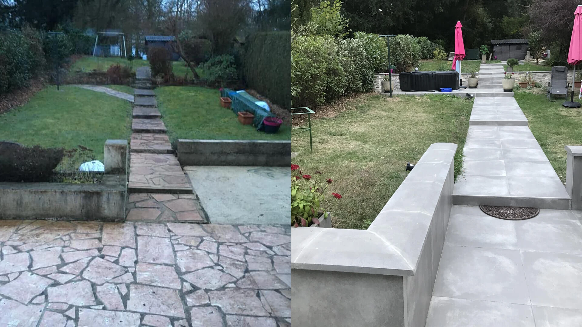 témoignage avant/après, Seine-et-Marne, terrasse, carrelage