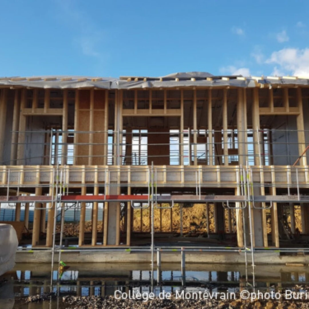 Détails de l’ossature bois Rdc et 1er ét._Collège de Montévrain