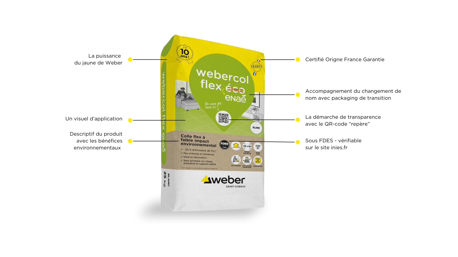 Packaging webercol flex enaé - explications