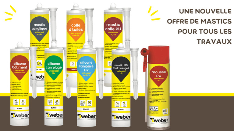 Nouvelle gamme mastics Weber Nouvelle gamme mastics Weber