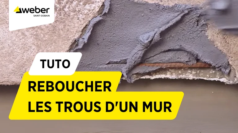 reboucher mur béton
