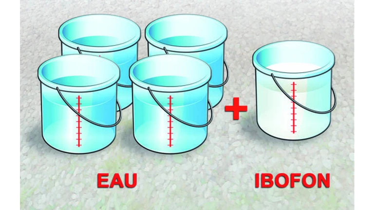 Mélange eau et ibofon