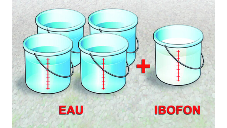 Mélange eau et ibofon