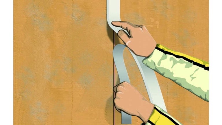 Pose bandes adhésives