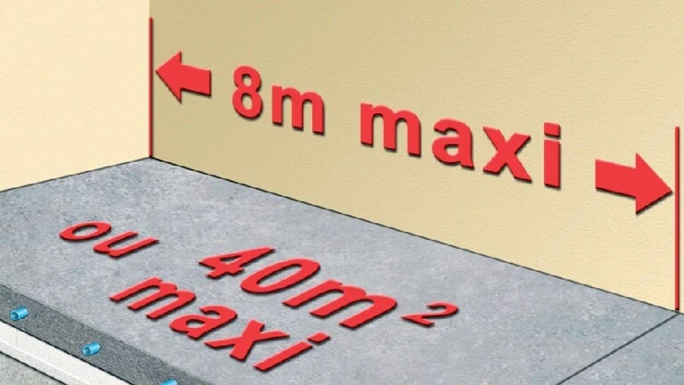Chape fractionnée tous les 40 m²