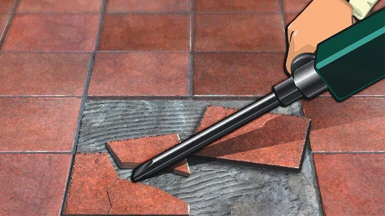 Casser le carrelage initial