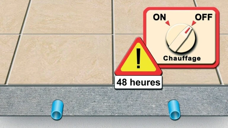 Mettre le système de chauffage hors service 48 heures avant