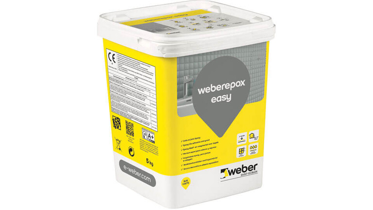weberespace LS, espace carrelage, packagings, weberepox easy