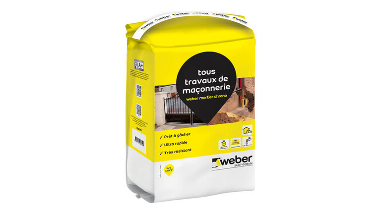 weberespace LS, weberespace maçonnerie, packaging, weber mortier chrono