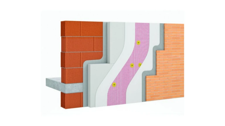 webertherm XM PSE blanc calé-chevillé avec finition plaquette